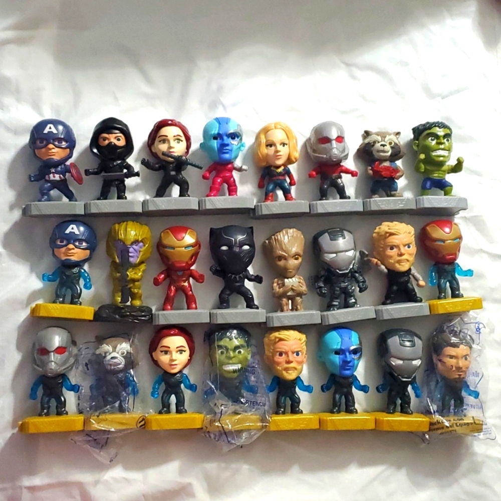 : Complete set of 24 McDonalds Marvel Avengers End Game Happy Meal Toys Lot Toys